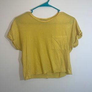 yellow crop top